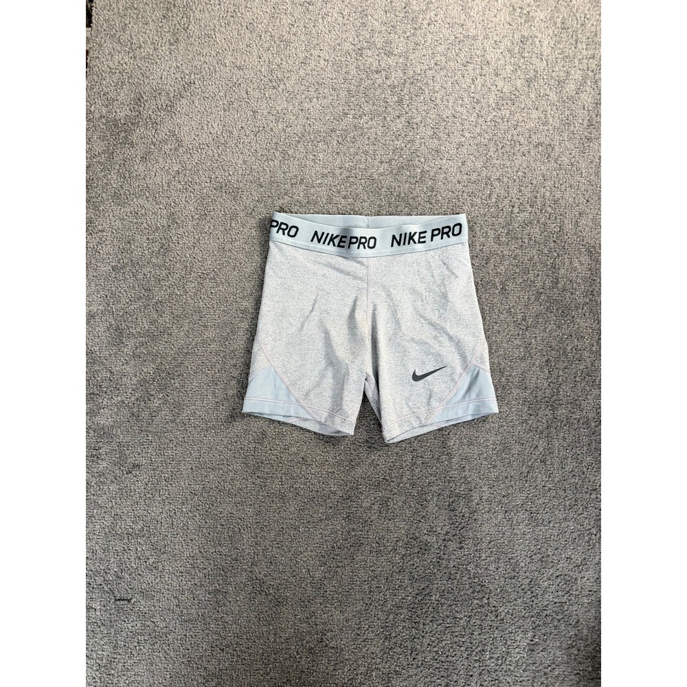 Nike Pro Dri-FIT Womens Heather Grey Compression Training Shorts Size S
